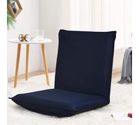COSTWAY Chaise de sol avec dossier réglable en 6 positions, Fauteuil de sol rembourré, Fauteuil de jeu, Chaise longue de relaxation, Lazy Sofa, supporte 150kg, Chaise de méditation bleu marine