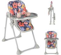COSTWAY Chaise haute pour bébé 6 en 1 transformable, chaise haute pliable réglable en hauteur avec fonctions de couchage, roulettes (Coloré)