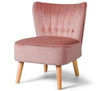 COSTWAY Chaises de Salle à Manger Rose 55 x 68 x 73 cm