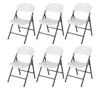 COSTWAY Chaises Pliantes en Métal et Plastique, Capacité 150 kg (6)