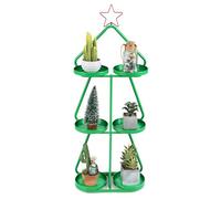 COSTWAY Chariot de Rangement à roulettes à 3 Niveaux, Chariot de Service de Renne de Noël, Cadre en Métal, Roues Universelles, Desserte à roulettes pour Salon Chambre Bureau (44 x 22,5 x 109,5 cm)