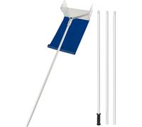 COSTWAY Chasse-neige Pelle à neige Plage de réglage 187-624cm, 4 tiges d'extension, tête large, manche télescopique, poignée, alu