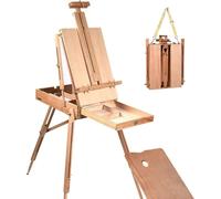 COSTWAY Chevalet réglable avec tablette & tiroir Chevalet sur pied pour toiles jusqu'à 86cm, chevalet d'artiste, chevalet de sol, chevalet d'atelier portable 71x114x180cm