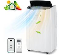 CostwayClimatiseur Mobile 14000 BTU 4 en 1 Refroidissement Chauffage Ventilateur Déshumidificateur Minuterie 24H pour jusqu'à 65m²