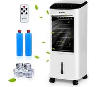 COSTWAY Climatiseur Mobile 7L 4 en 1-Rafraîchisseur d'Air-Télécommande 65W-Minuterie 7,5H-3 Modes/Vitesses-Affichage LED-27x30x74