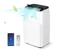 COSTWAY Climatiseur Mobile Silencieux 5 EN 1, Clim 12000BTU Refroidissement Rapide,Chauffage,Ventilateur,Déshumidificateur,Mode Nuit, Climatisation Faible Conso,Wifi