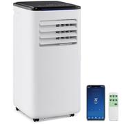 COSTWAY Climatiseur Mobile Silencieux 9000 BTU, 5 EN 1 Climatiseur Portable Wifi, Chauffage, Déshumidificateur, Ventilateur, Mode Nuit, Séchage, Minuterie 24H, Clim Mobile pour Chambre jusqu'à 20㎡