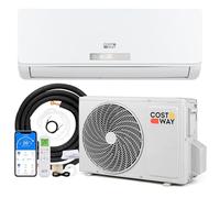 COSTWAY Climatiseur Reversible 9000 BTU 2,6 KW, Climatiseur Split R32 avec Chauffage, Refroidissement, Déshumidification Rapide, Clim Inverter Silencieux 19 dB, Wifi, Auto-Nettoyage