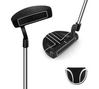 COSTWAY Club de Golf Putter 89 cm pour Droitier, Putter de Golf Style Maillet avec Lignes d'Alignement Couvre-Golf, Coin de Pincement 3° et Inclinaison 72° pour Débutant et Expérimenté