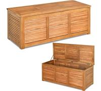 COSTWAY Coffre de jardin en acacia, capacité de charge 160kg, coffre de rangement, banc de jardin, coffre à coussins, coffre à coussins, pour le jardin et l'arrière-cour, 120x45x45cm