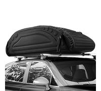 COSTWAY Coffre de Toit, Capacité de 400 L, Résistant aux Intempéries, avec Sangles Robustes, Porte-Bagages de Toit Pratique en PE Mousse pour VUS Jeep Car, Noir