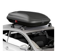 COSTWAY Coffre de Toit Voiture Imperméable 250 L, Sac de Toit Rigide avec Clés et Sangles Ouverture Côté, Sac de Rangement pour Voitures Hayon Pick-Up et SUV, Noir