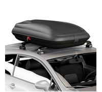 COSTWAY Coffre de Toit Voiture Rigide - Clés, Sangles Ouverture Côté, Imperméable, pour Voitures avec Barres de Toit, 250 L, Noir