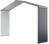 COSTWAY Coffre d'extension abri de jardin en métal 340x64x210cm, pour le modèle GT3733GR