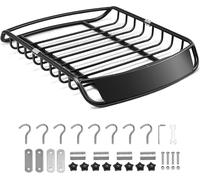 Costway Costway galerie de toit voiture - porte-bagages - RSV - 100 kg - 120 x 98 x 17 cm - noir