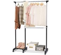 Costway Costway Portemanteau Dressing Auto Hauteur réglable avec 2 étagères noir
