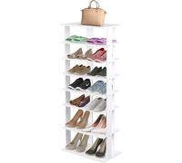 Costway Costway présentoir à chaussures 7 étages style rétro Disposition des chaussures 45 x 25 x 110,5 cm blanc