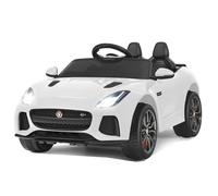 Costway Costway Voiture électrique pour enfants avec histoires et musique & klaxon et phares & télécommande 2.4G Blanc
