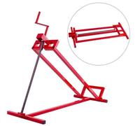 COSTWAY Cric Lève Tracteur Tondeuse Pliable Dispositif de Levage Charge Maximale 400kg Rouge Hauteur Réglable 11,5-77CM