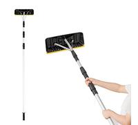 COSTWAY Déneigement de Toit Râteau à Neige en Aluminium Télescopique 201-630 cm avec Lame 40 cm de Largeur Poignée Antidérapante en TPR pour Véhicules, Toit