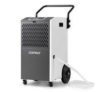 COSTWAY Déshumidificateur d’Air Electrique Industriel 73 L/Jour Professionnel, Minuterie 24H, Surface 230m2/695m3 Blanc