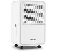 COSTWAY Déshumidificateur électrique 15L/jour, déshumidificateur pour pièces jusqu'à 20 m², déshumidificateur d'ambiance avec 4 modes, affichage LED, minuterie 24H, fonction dégivrage