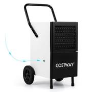 COSTWAY Déshumidificateur Professionnel 60L/Jour, Déshumidificateur Industriel avec Tuyau de Vidange Roulettes Pompe Intégrée pour Pièces jusqu'à 697 m², pour Vide Sanitaire Sous-sol