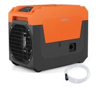 COSTWAY Déshumidificateur Professionnel 66 L/Jour, Déshumidificateur d'Air avec Panneau de Contrôle Minuterie 24H 30%-80% Humidité, pour Sous-Sols Garages Maisons, Jusqu'à 167 m² (Orange)