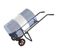 COSTWAY Diable Chariot à Fûts avec 2 Roues en Caoutchouc et Poignées EVA Ergonomiques Crochet de Fixation avec Ressort Charge 545 kg