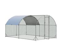 Costway Enclos Poulailler En Métal Galvanisé 380x280cm Avec Housse Supérieure En Tissu Oxford Parc Grillagé Pour Poulet Canard Lapin