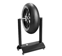 COSTWAY Equilibreuse de Roue Moto/Véloen Aluminium et Acier Equilibrage des Dommages de Roues et Jantes, avec les Cônes de Centrage Réglables de Bulle