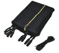 COSTWAY Filet de Sécurité pour Trampoline Ø366 CM, Filet de Remplacement en PE Résistant aux UV, Double Fermeture Éclair, Convient à 8 Poteaux, Hauteur 180CM, Noir