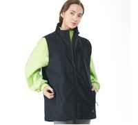 COSTWAY Gilet Chauffant Unisexe pour Homme et Femme, Veste de Fièvre avec 4 Températures Réglables, en Nylon, Sans Manches,Noir,XXXL S