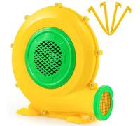 COSTWAY Gonfleur Électrique 550W avec Poignée Pratique & Piquets de Sol, Pompe à Air Électrique avec Cordon 4m & Couvercle en Maille, Souffleur d'air pour Château Gonflable & Toboggan (550W)