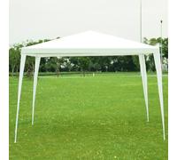 COSTWAY Grande tente à toit de 3 m x 3 m, pavillon robuste avec pieds carénés, piquets & cordes à vent, tente événementielle à usage privé & commercial, idéale pour les fêtes, mariages, blanche