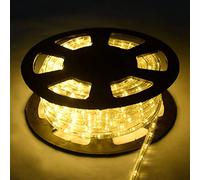 COSTWAY Guirlande Lumineuses Extérieur Tube Lumineux LED Décoration Intérieur et Extérieur pour Salle, Jardin, Noël, Mariage, Fête (Beige, 20M,720 Ampoules)