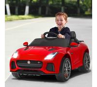 COSTWAY Jaguar 12V voiture électrique pour enfants avec histoires & musique & klaxon & phares, véhicule pour enfants avec télécommande 2,4G, voiture électrique 3-5km/h pour enfants à partir de 3 ans (
