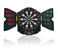 COSTWAY Jeu de Fléchettes Electronique Cible Electronique pour 8 Joueurs Affichage LED 27 Jeux 216 Variations 12 Fléchettes 47 x 54, 6 x 3 cm