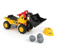 COSTWAY Jouet Bulldozer Porteur Enfant avec Godet Réglable & Effets Sonores