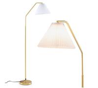 COSTWAY Lampadaire sur Pied 168 CM, Tête de Lampe Réglable, Interrupteur à Pied, Lampe en Métal Moderne pour Salon Chambre Bureau
