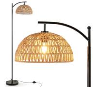 COSTWAY Lampadaire sur Pied Salon, Lampe Salon avec Abat-Jour Suspendu, Douille Standard E26, Interrupteur au Pied, Poteau en Métal, Lampadaire Moderne pour Chambre Bureau, 25 × 25 × 160 cm