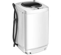 COSTWAY Lave Linge Mini Machine à Laver Automatique 240 W Capacité de Lavage 3,5kg avec Fonction de Déshydratation 43×43×75cm