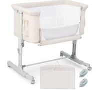 CostwayLit Cododo Bébé à 5 Hauteurs Réglables Charge 9KG Lit Berceau Maille Respirante Sac de Voyage pour Bébé 0-6 Mois Beige
