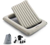 COSTWAY Lit de voyage gonflable pour tout-petits, Kit matelas gonflable avec pompe électrique, 2 en 1 design polyvalent, Lit gonflable portable pour enfants de 18 à 24 mois, Convient pour chambre d'en