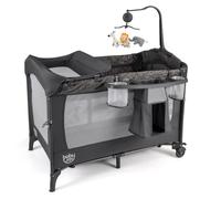 COSTWAY Lit Parapluie Bébé Pliable avec Matelas et Table à Langer