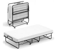 COSTWAY Lit Pliant 90 x 190 cm avec Matelas à Mémoire de Forme
