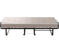 Costway Lit pliant Costway avec matelas Lit d'appoint portable et à roulettes 190 cm x 80 cm x 33 cm beige