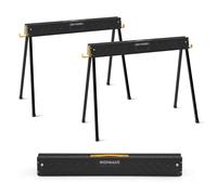 COSTWAY Lot de 2 Chevalets de Sciage Pliable, Couper le Bois, Charge max.: 1000 KG avec Poignée de Transport