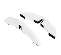 COSTWAY Lot de 2 Supports de Pied en Bois pour Barrière de 2 CM d'Epaisseur, Support de Barrière pour Animaux pour Stabilité Renforcée, Blanc