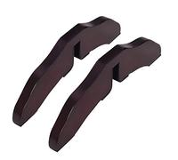 COSTWAY Lot de 2 Supports de Pied en Bois pour Barrière de 2 CM d'Epaisseur, Support de Barrière pour Animaux pour Stabilité Renforcée, Marron